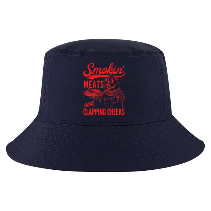 Funny Bbq Meat Groovy Smoking Meats And Clapping Cheeks Cool Comfort Performance Bucket Hat