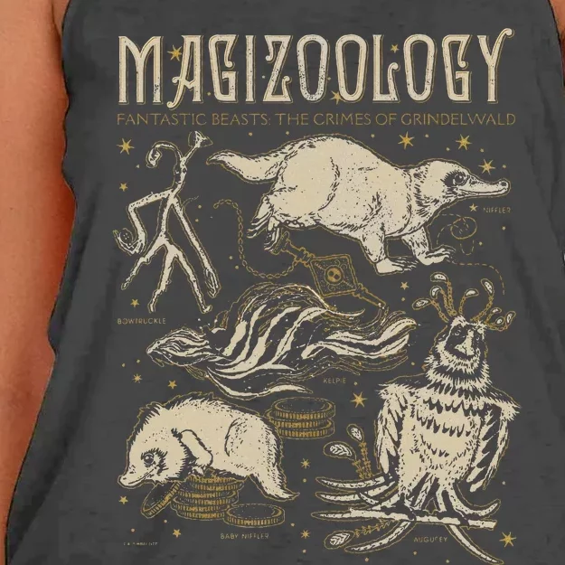 Fantastic Beasts Magizoology Textbook Poster Women's Knotted Racerback Tank