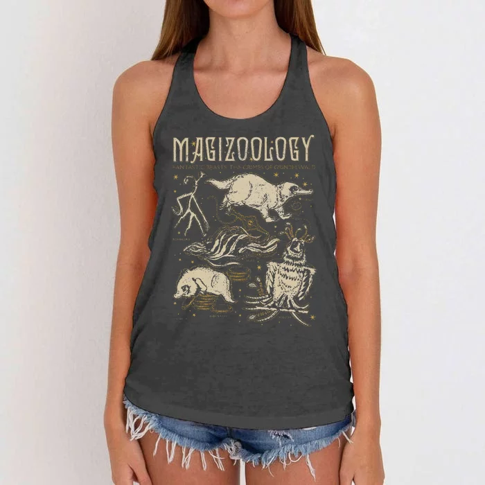 Fantastic Beasts Magizoology Textbook Poster Women's Knotted Racerback Tank