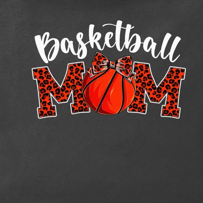 Funny Basketball Mom Leopard Mother's Day Zip Tote Bag