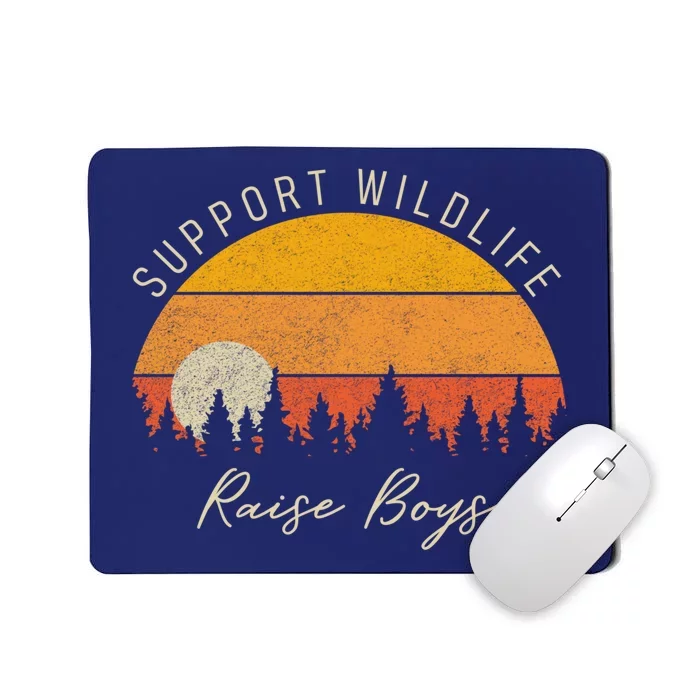 Funny Busy Mom Raising Boy Wildlife Novelty Gift Mousepad