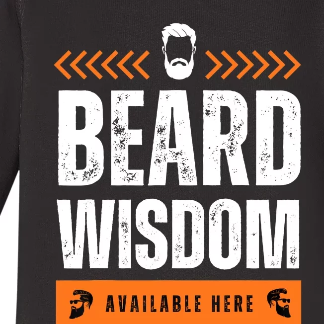 Funny Beard Man Tee Epic Beardeds Gifts - Beard Wisdom Baby Long Sleeve Bodysuit