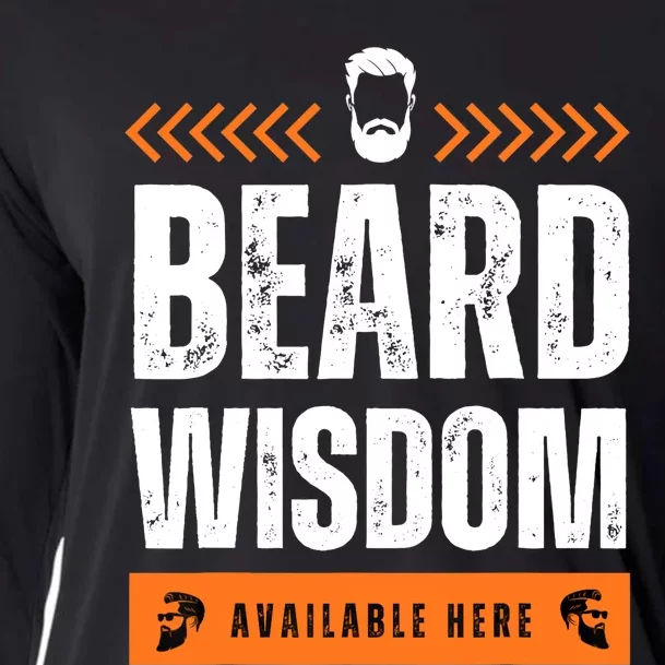 Funny Beard Man Tee Epic Beardeds Gifts - Beard Wisdom Cooling Performance Long Sleeve Crew