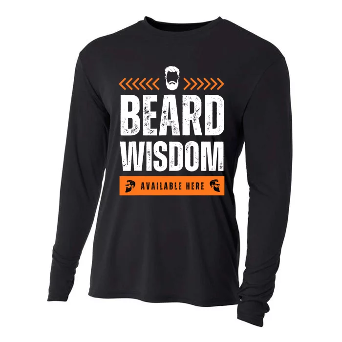 Funny Beard Man Tee Epic Beardeds Gifts - Beard Wisdom Cooling Performance Long Sleeve Crew