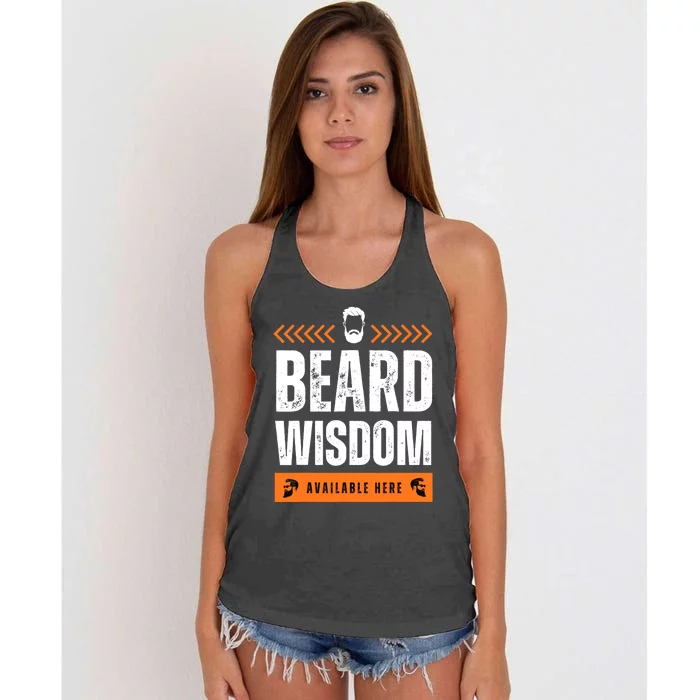 Funny Beard Man Tee Epic Beardeds Gifts - Beard Wisdom Women's Knotted Racerback Tank