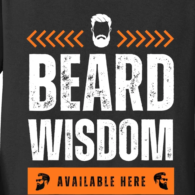 Funny Beard Man Tee Epic Beardeds Gifts - Beard Wisdom Kids Long Sleeve Shirt