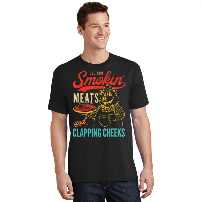 Funny Bbq Meat Groovy Smoking Fun T-Shirt