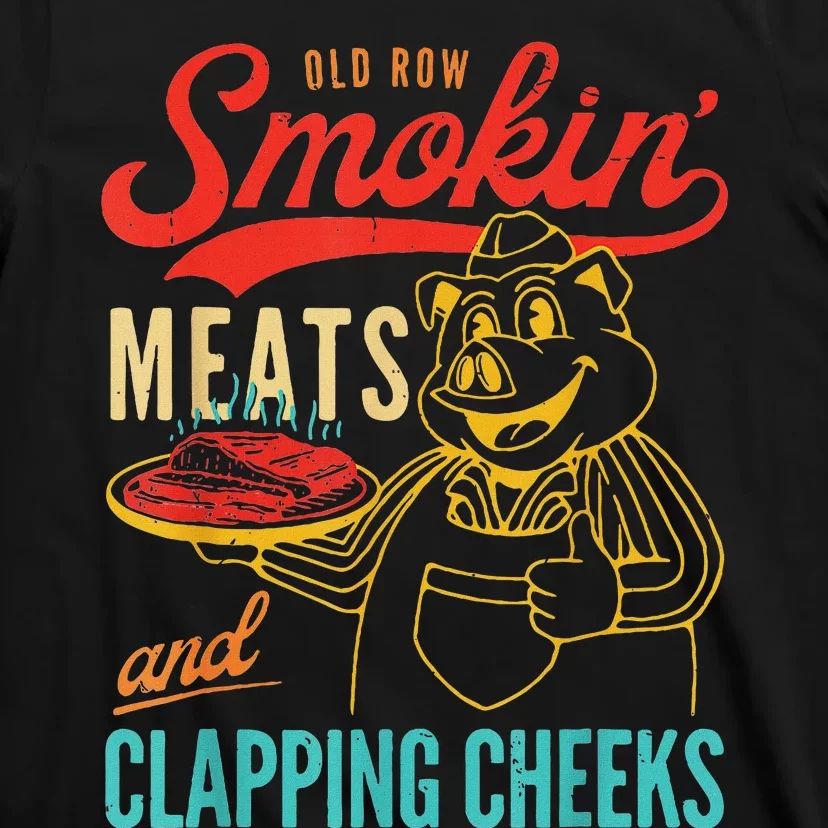 Funny Bbq Meat Groovy Smoking Fun T-Shirt