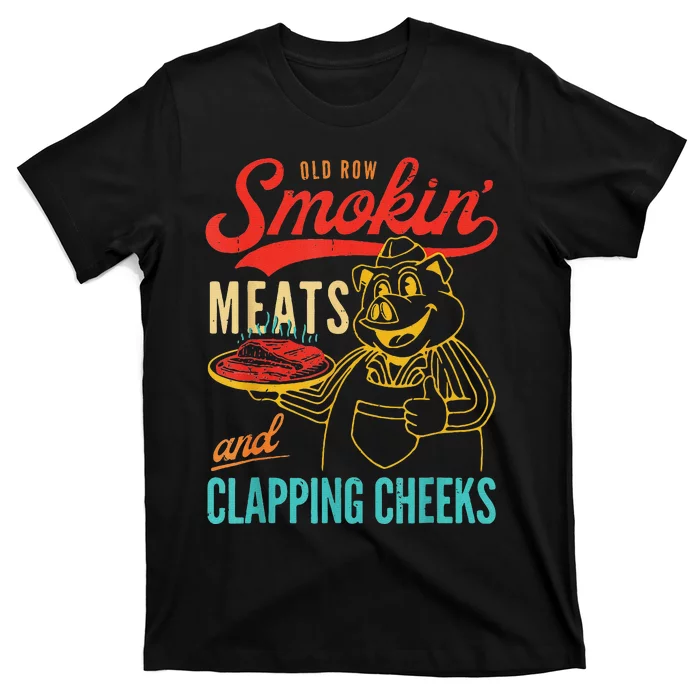 Funny Bbq Meat Groovy Smoking Fun T-Shirt