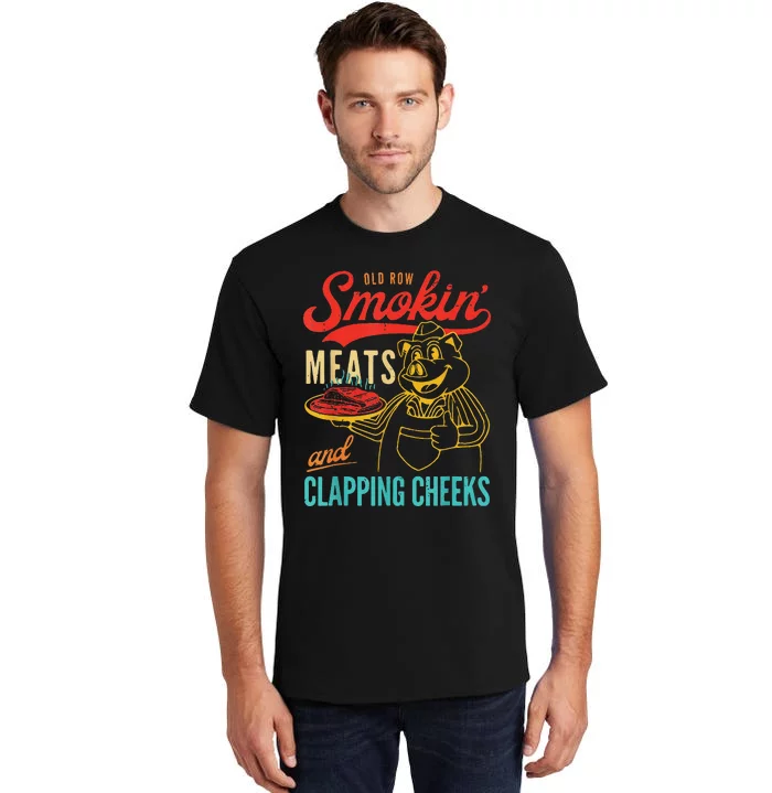 Funny Bbq Meat Groovy Smoking Fun Tall T-Shirt