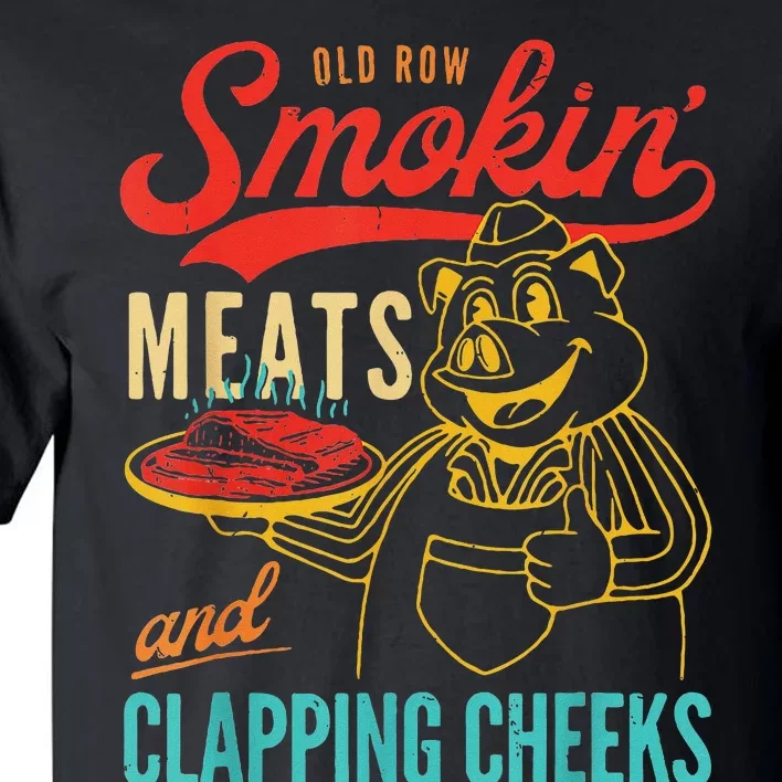 Funny Bbq Meat Groovy Smoking Fun Tall T-Shirt