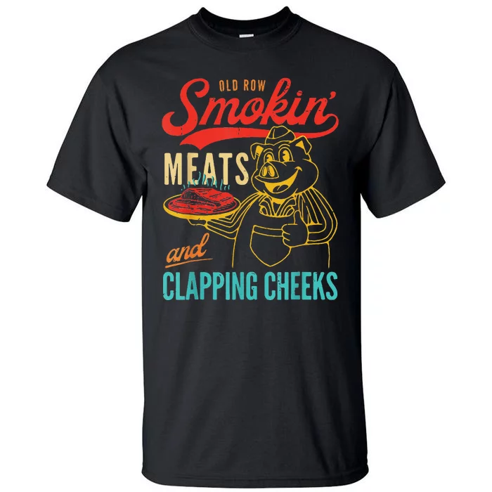 Funny Bbq Meat Groovy Smoking Fun Tall T-Shirt