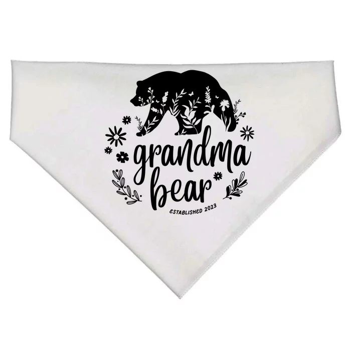 Floral Bear Matching Family Outfits, Funny Grandma Bear USA-Made Doggie Bandana