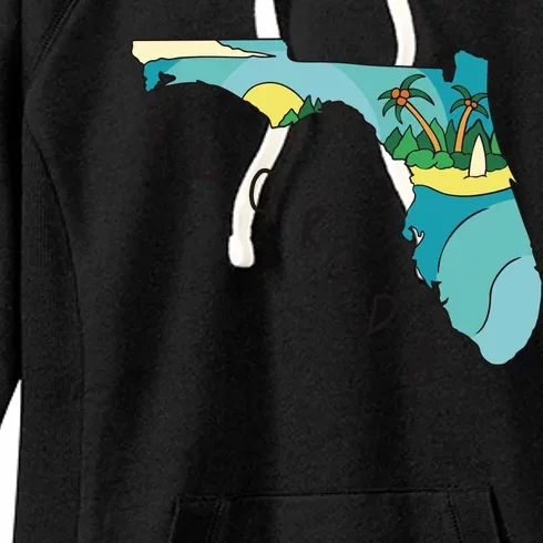 Florida Beach Map Women's Fleece Hoodie