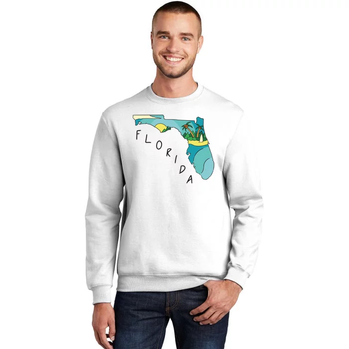 Florida Beach Map Sweatshirt