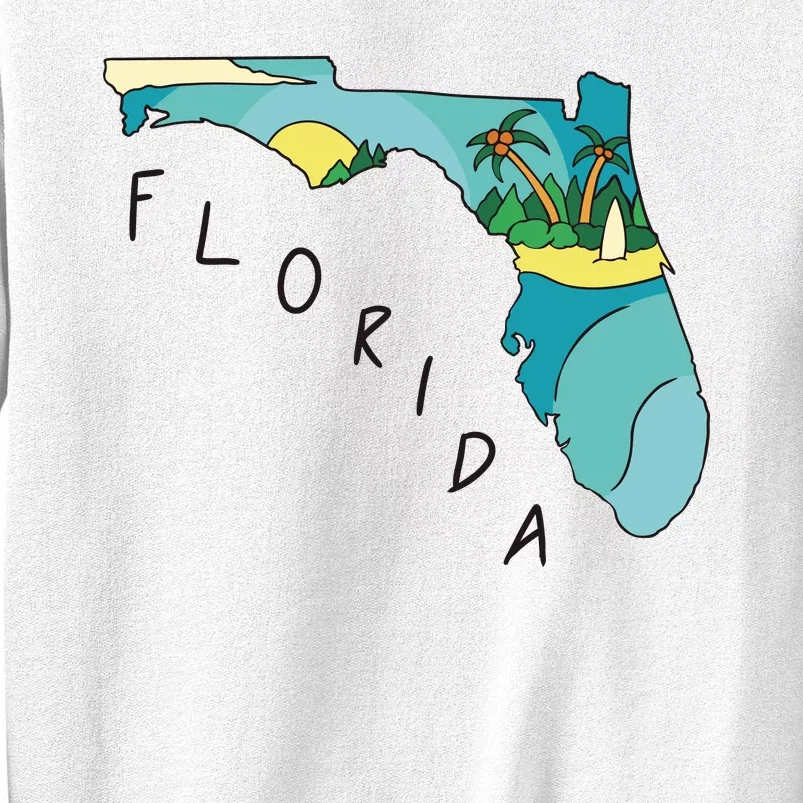 Florida Beach Map Sweatshirt