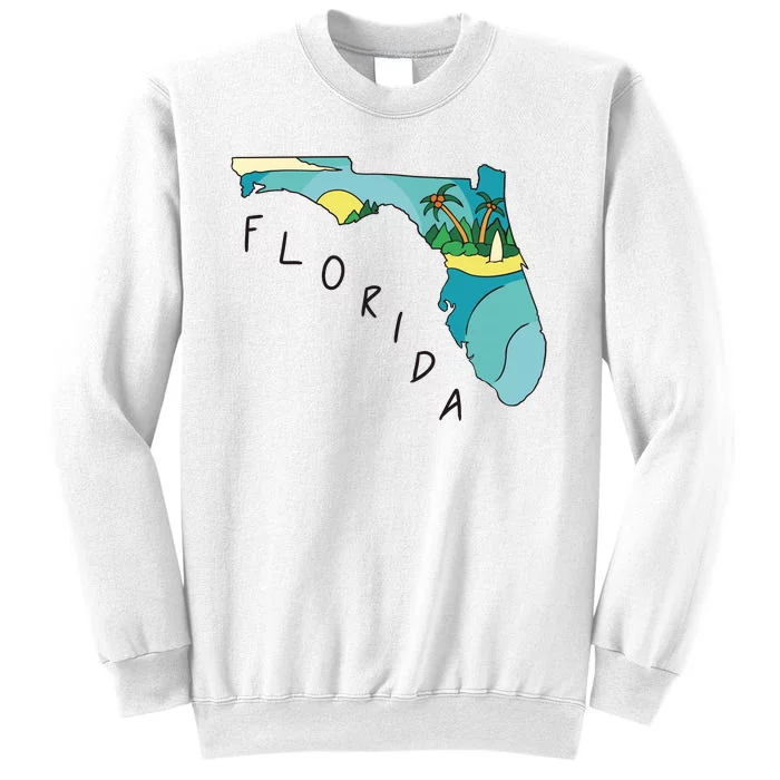 Florida Beach Map Sweatshirt