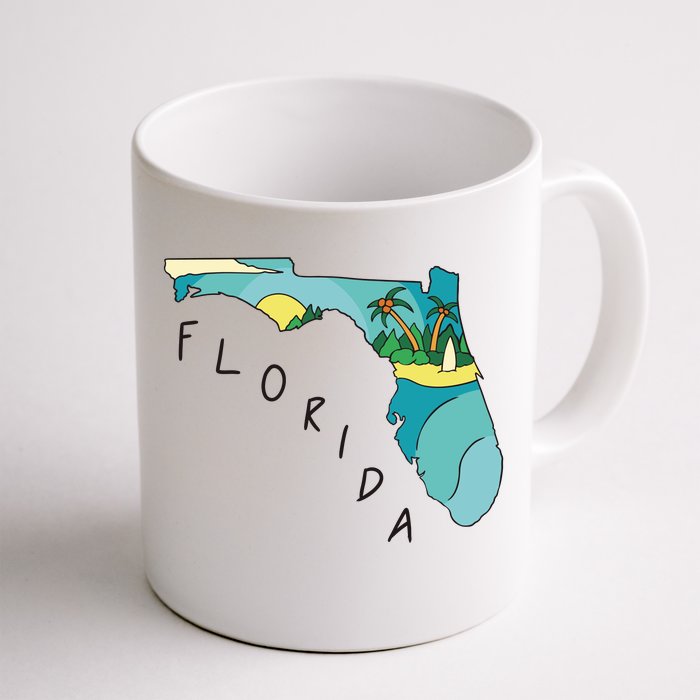 Florida Beach Map Front & Back Coffee Mug