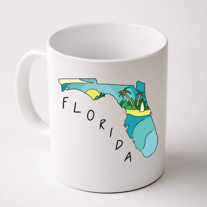 Florida Beach Map Front & Back Coffee Mug