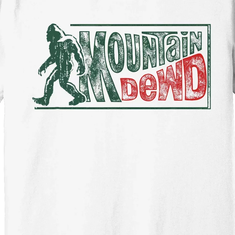 Funny Bigfoot Mountain Dude Hiking Camping Retro Gift Premium T-Shirt