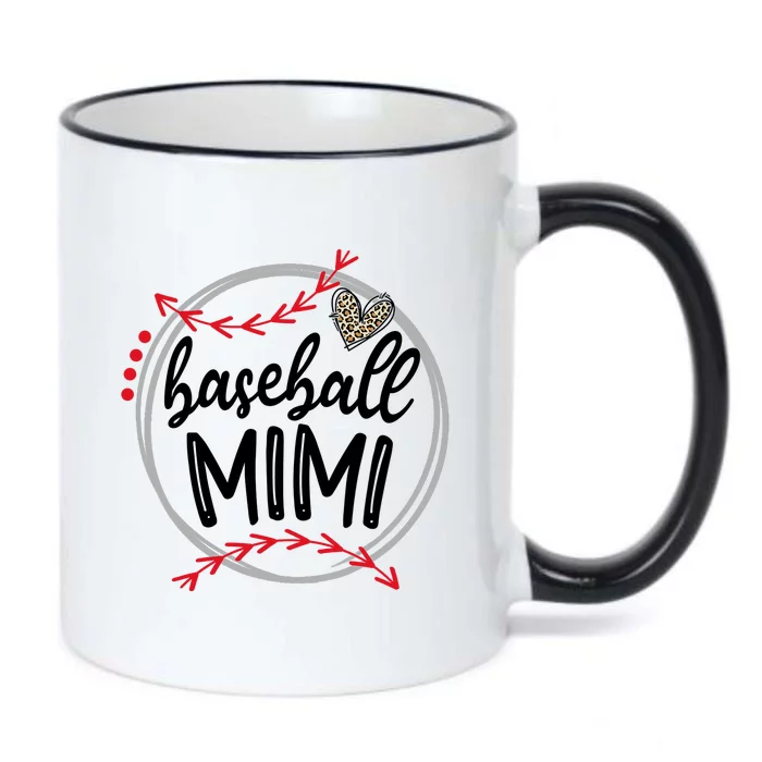 Funny Baseball Mimi Leopard Baseball Lovers Black Color Changing Mug