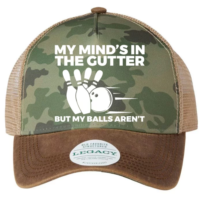 Funny Bowling, My Mind's In The Gutter But My Balls Aren't Legacy Tie Dye Trucker Hat