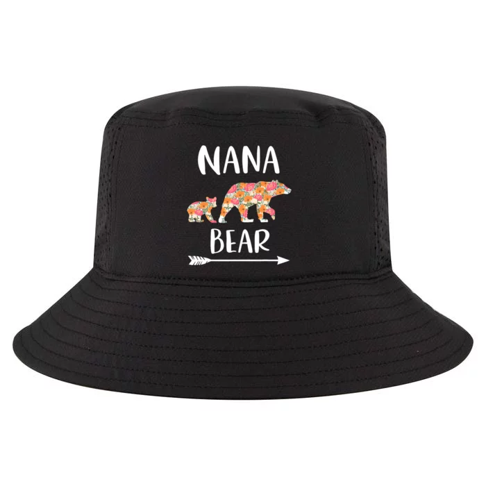 Floral Bear Matching Family Outfits Funny Nana Bear Cool Comfort Performance Bucket Hat