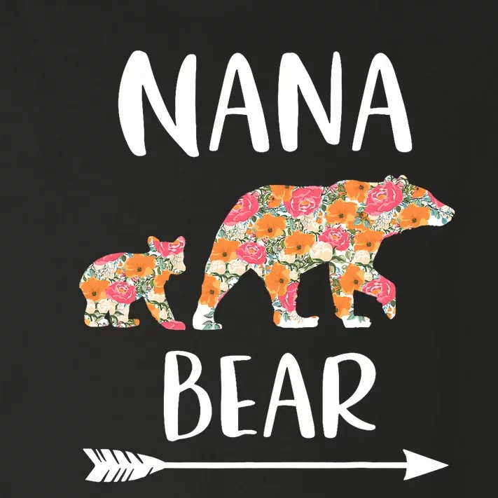 Floral Bear Matching Family Outfits Funny Nana Bear Toddler Long Sleeve Shirt