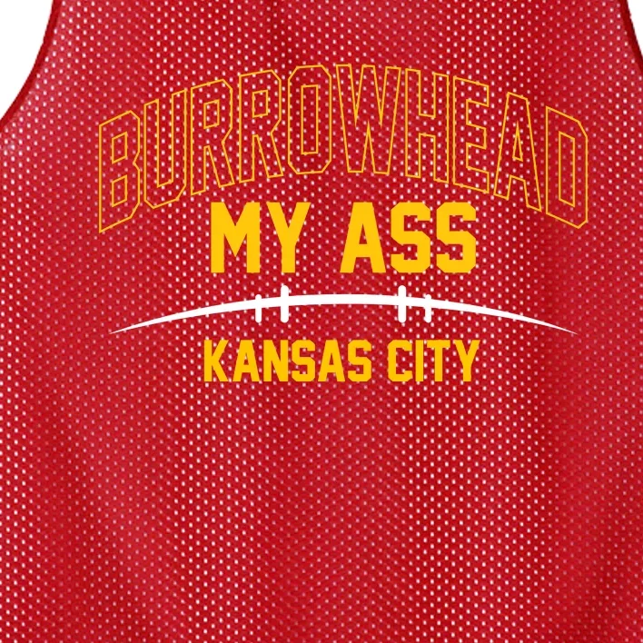 TeeShirtPalace Funny Burrowhead My Ass Meme Kansas City Mesh Reversible Basketball Jersey Tank