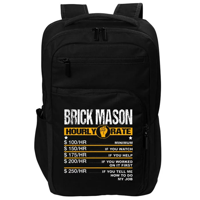 Funny Brick Mason Hourly Rate Bricklayer Labor Rates Impact Tech Backpack