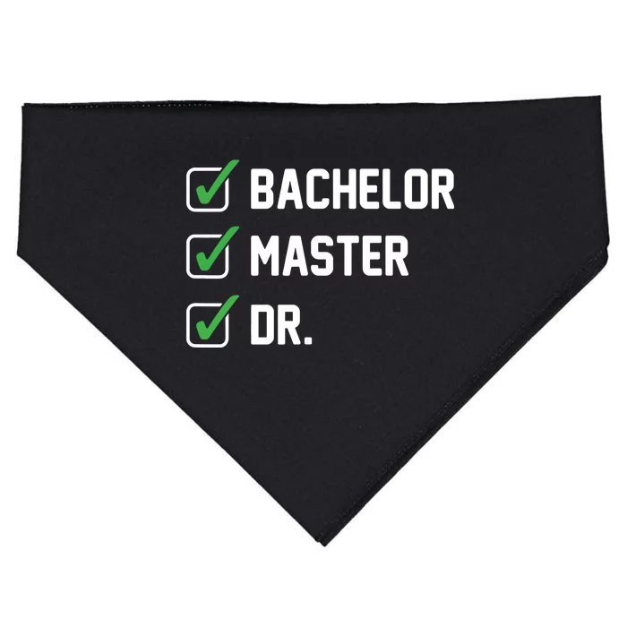 FUNNY Bachelor Master Doctorate Degree Dr Phd Gifts USA-Made Doggie Bandana