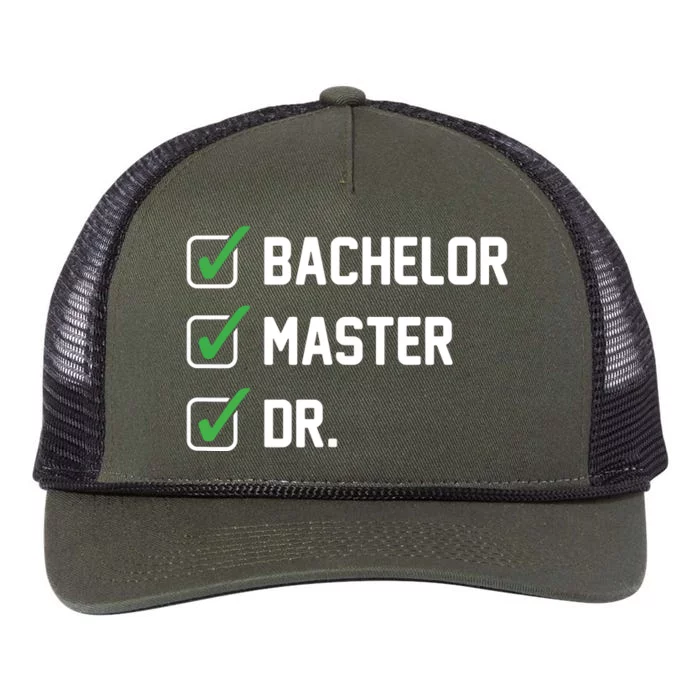 FUNNY Bachelor Master Doctorate Degree Dr Phd Gifts Retro Rope Trucker Hat Cap