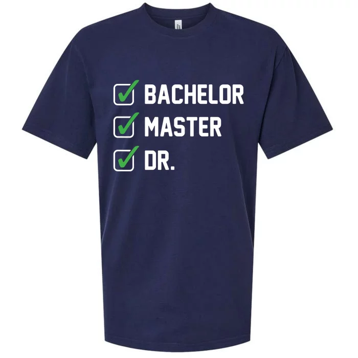 FUNNY Bachelor Master Doctorate Degree Dr Phd Gifts Sueded Cloud Jersey T-Shirt