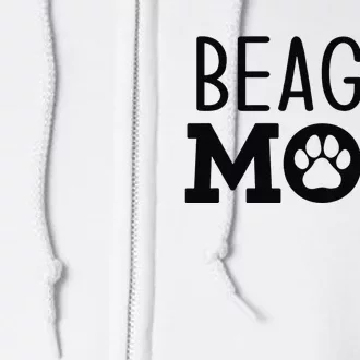 Funny Beagle Mom Dog Paw Puppy Retro Full Zip Hoodie