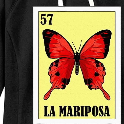 Funny Butterfly Mexican Design La Mariposa Women's Fleece Hoodie