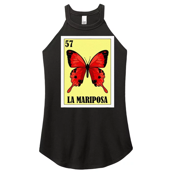 Funny Butterfly Mexican Design La Mariposa Women’s Perfect Tri Rocker Tank