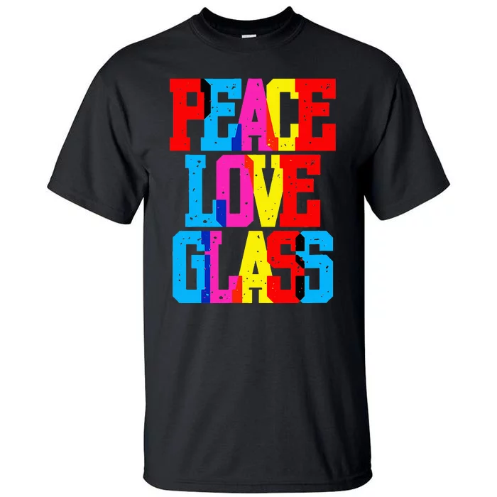 Funny Blown Mosaic Stained Fused Glass Artist Peace Tall T-Shirt