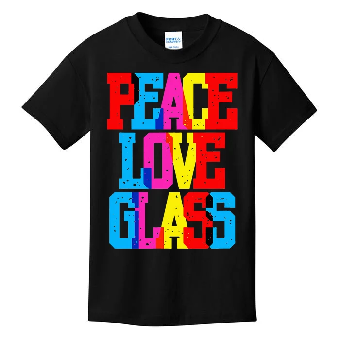 Funny Blown Mosaic Stained Fused Glass Artist Peace Kids T-Shirt