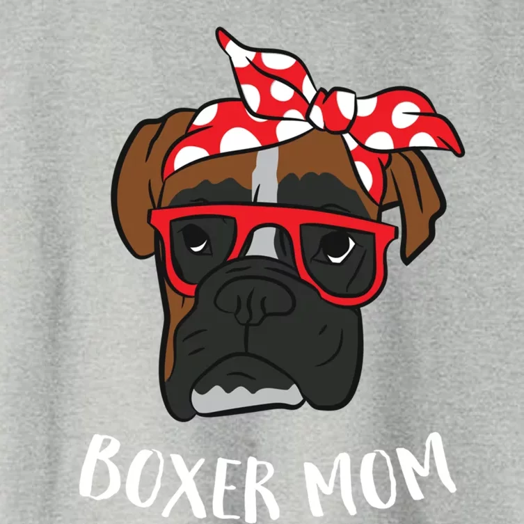 Funny Boxer Mom Cute Boxer Mama Gift For Boxer Mom Cool Gift Women's Crop Top Tee