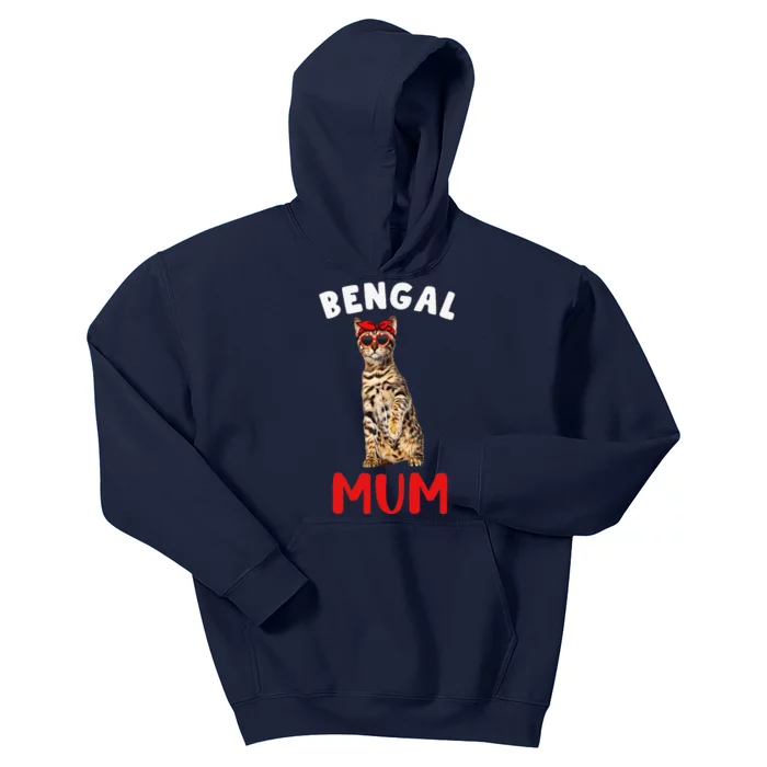 Funny Bengal Mum Mummy Bengal Cat Lover Owner Funny Kitty Kitten Kids Hoodie