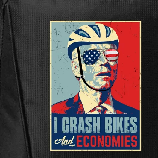 Funny Biden Meme I Crash Bikes And Economies Funny Joe Biden Falling Off Bike City Backpack