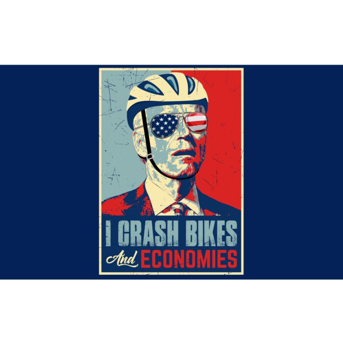 Funny Biden Meme I Crash Bikes And Economies Funny Joe Biden Falling Off Bike Bumper Sticker