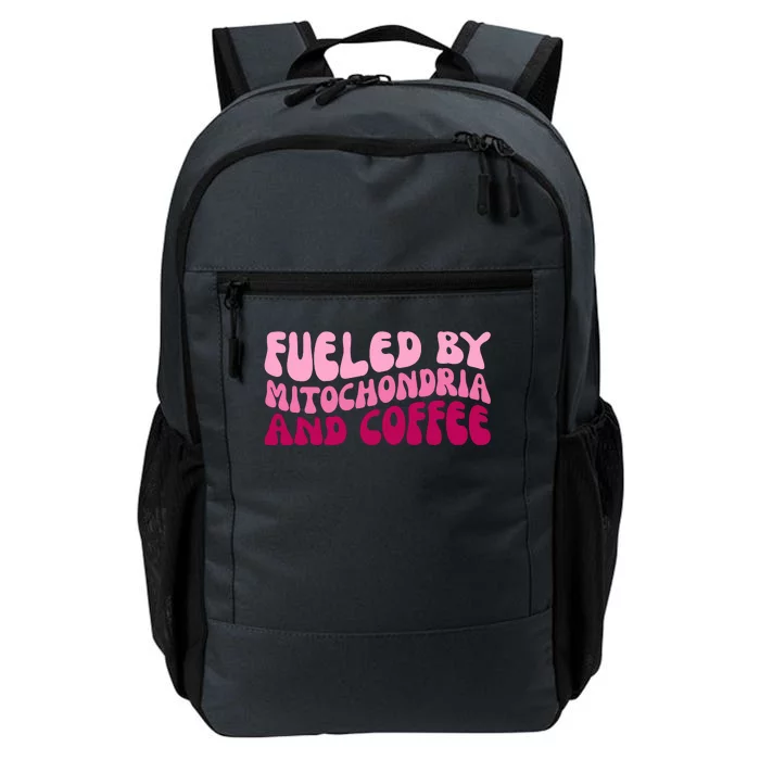 Fueled By Mitochondria And Coffee Funny Daily Commute Backpack