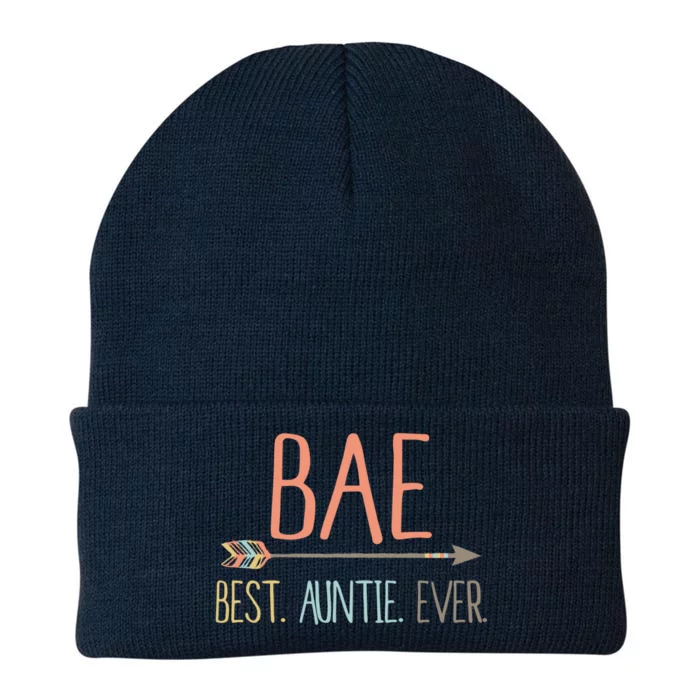 Funny Bae Meaningful Gift Best Auntie Ever Hooded Sweater Knit Cap Winter Beanie