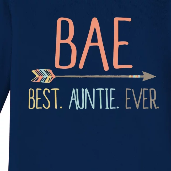 Funny Bae Meaningful Gift Best Auntie Ever Hooded Sweater Baby Long Sleeve Bodysuit