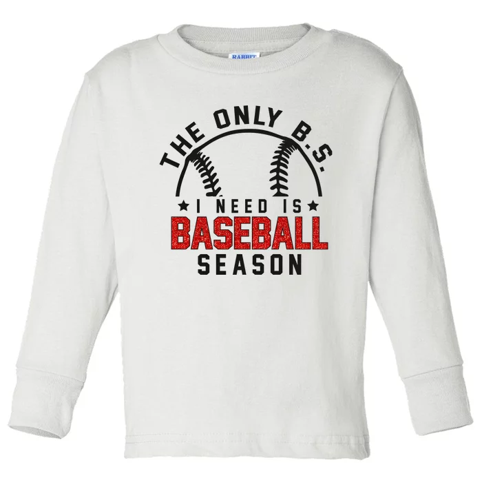 Funny Baseball Mom Baseball Mama Season Toddler Long Sleeve Shirt