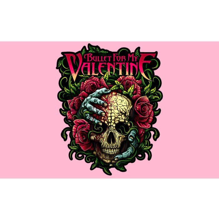 Funny Bullet My Valentine Skull Roses And Red Blood Horror Bumper Sticker