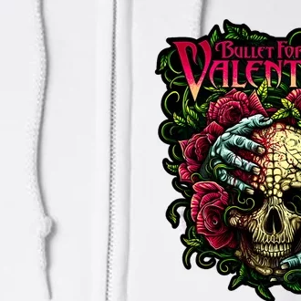 Funny Bullet My Valentine Skull Roses And Red Blood Horror Full Zip Hoodie