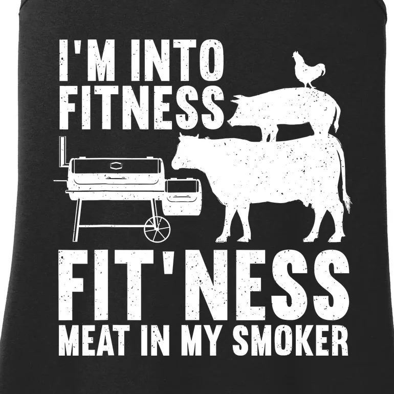 Funny Bbq Meat Smoking Art Barbeque Griller Ladies Essential Tank