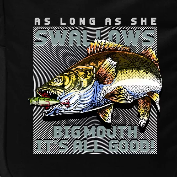 Funny Big Mouth Bass Swallows Impact Tech Backpack